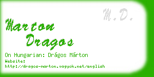marton dragos business card