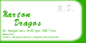 marton dragos business card